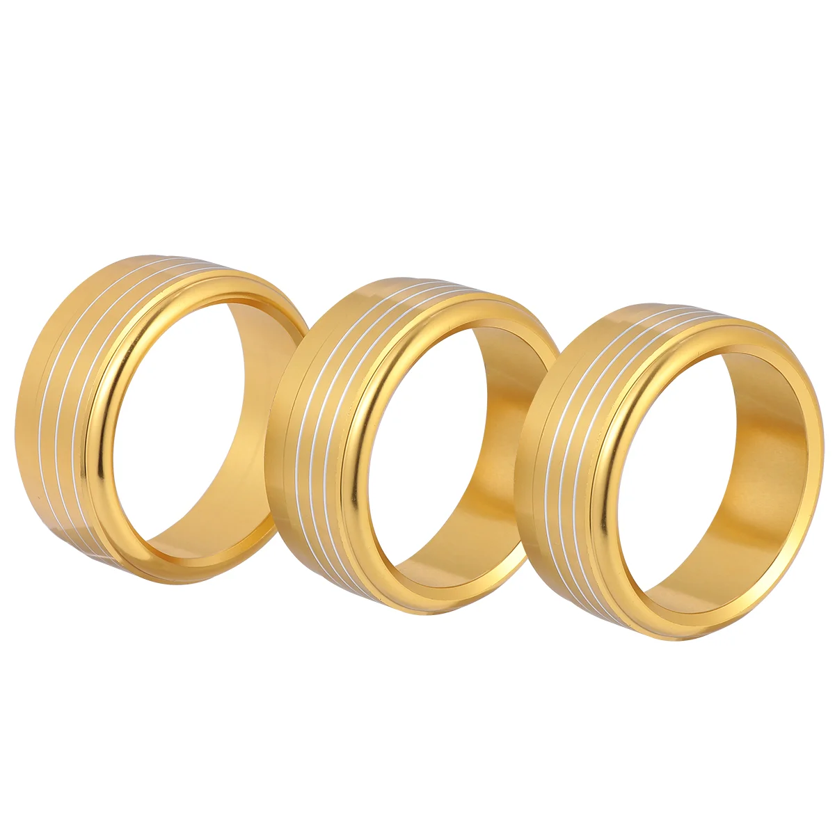 

3 Pcs Air Conditioning Knob Decorative Ring Button Rings Auto Accessories Interior Car Covers Aluminum Alloy Decorations