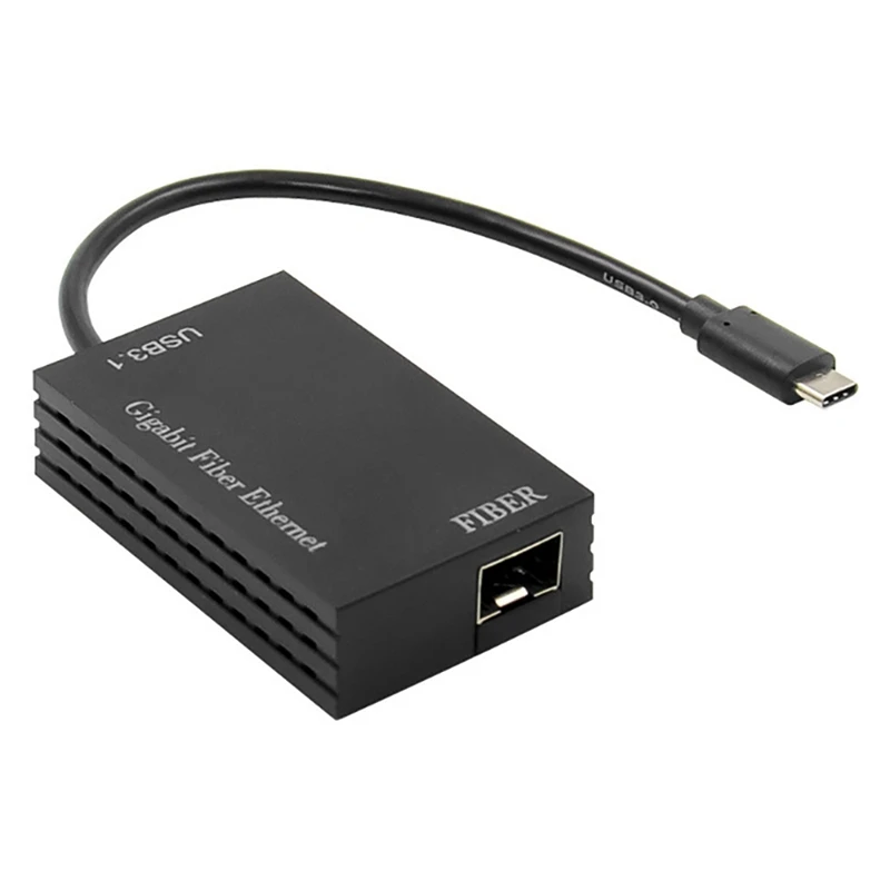 

Optical Fiber Converter Portable RTL8153 Type-C Single Optical Port SFP LC Gigabit Optical Fiber Network Card Adapter