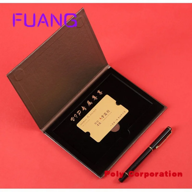 Hot Sale Packaging Two Slots Metal Credit Cards Custom Paper Packaging Box Credit Card Gift Boxes