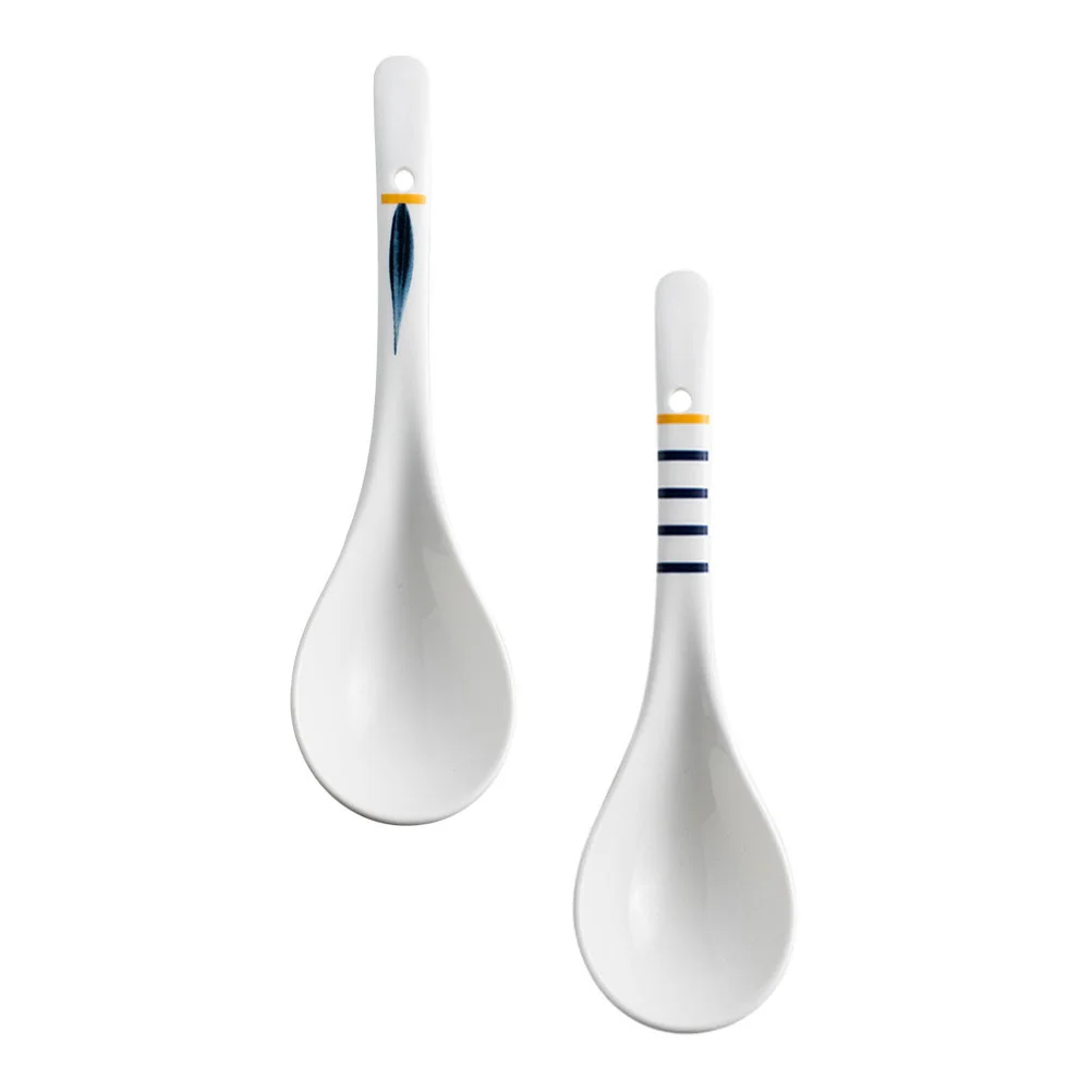 

Ladle Ceramic Spoon Kitchen Tableware Decorative Porridge Home Soup Restaurant Utensil Food Scoop Heavy Duty Spoons