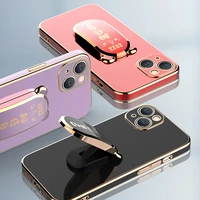 for iphone 13 11 12 lens all inclusive electroplating case for iphone 11 12 13 pro max self contained folding bracket phone case