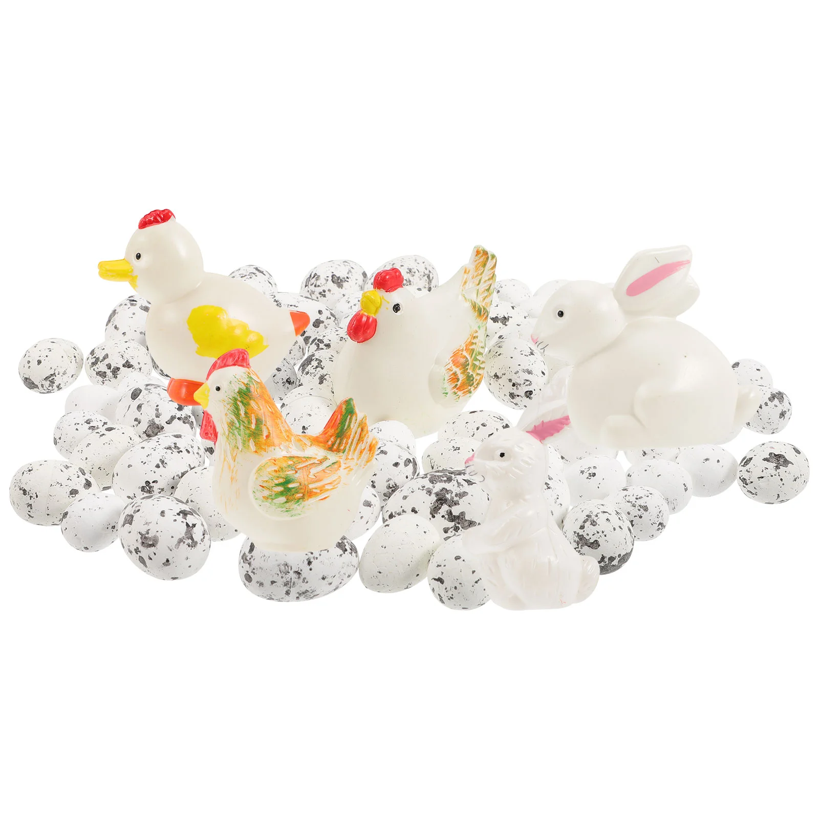 

Easter Miniature Wreath Accessories Decorations Mini Figurines Duck Statue Chick Statues Diy Decorsegg Rabbit
