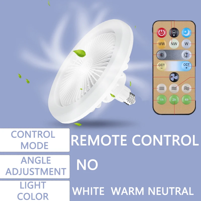 

Умный Потолочный Вентилятор 3-в-1 С Преобразователем Цоколя Лампы E27 85-265 В С Основанием Освещения С Дистанционным Управле...