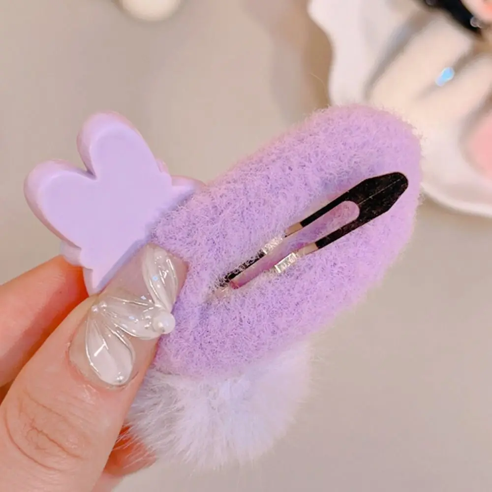 Милая забавная плюшевая кукла заколка для волос боковые зажимы корейский стиль