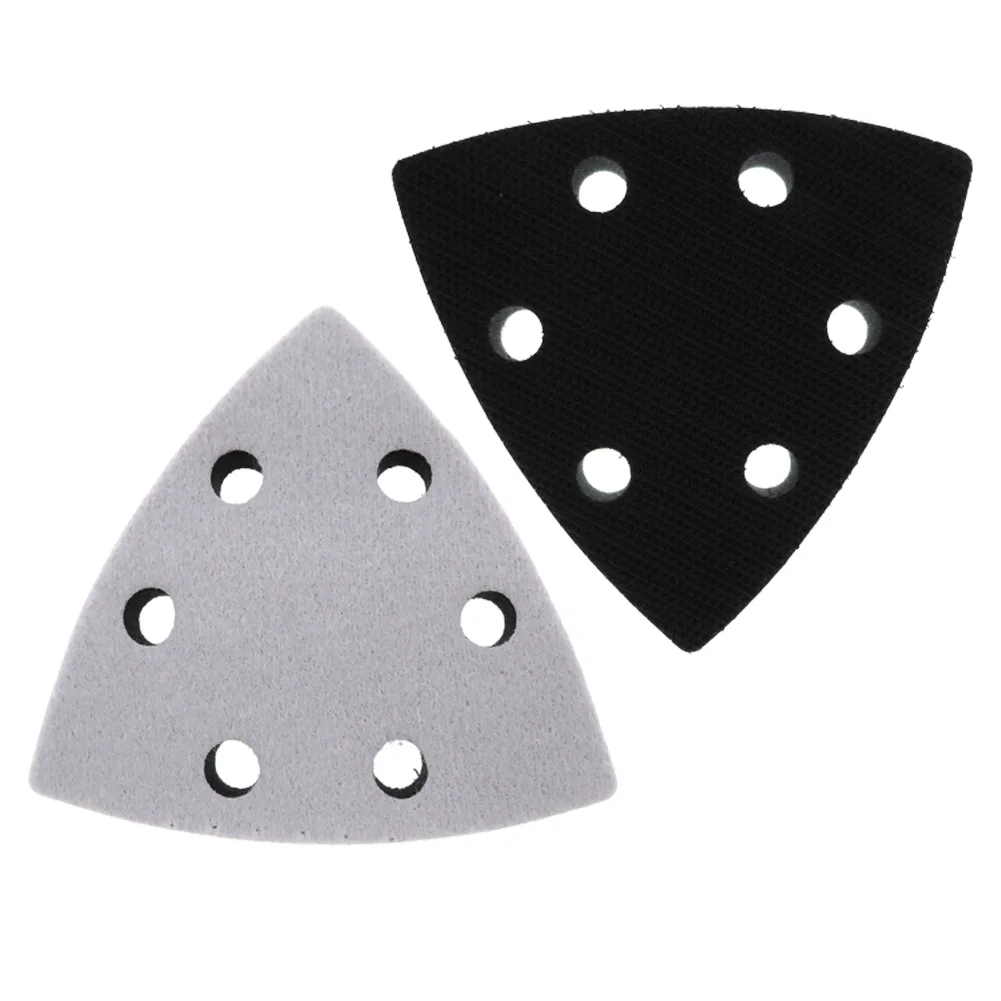 

2Pcs 6Hole Soft Interface Pad Hook And Loop Sanding Disc Backing Pad Triangular Sanding Pads Power Tools Accessories 90mm