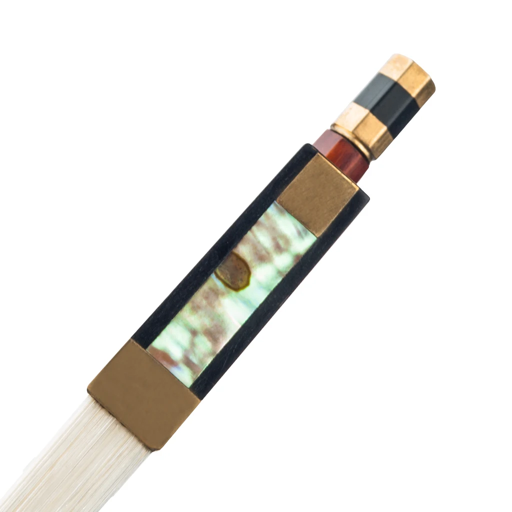 NAOMI 4/4 Size Violin/ Fiddle Bow IPE Bow Round Stick Ebony Frog W/ Peacock Inlay  Exquisite Bow