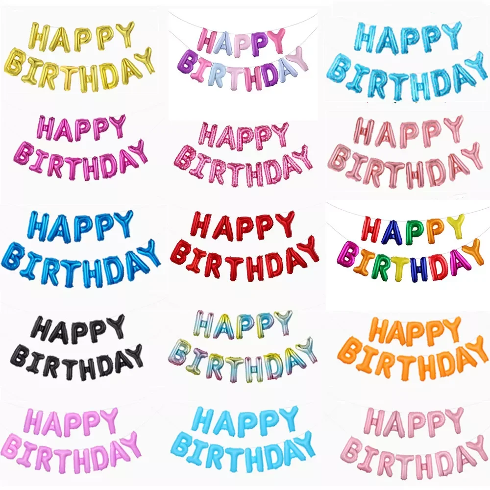

Happy Birthday Decoration Balloons Rose Gold Letter Foil Ballons Birthday Party Decorations Globos Balony Anniversaire