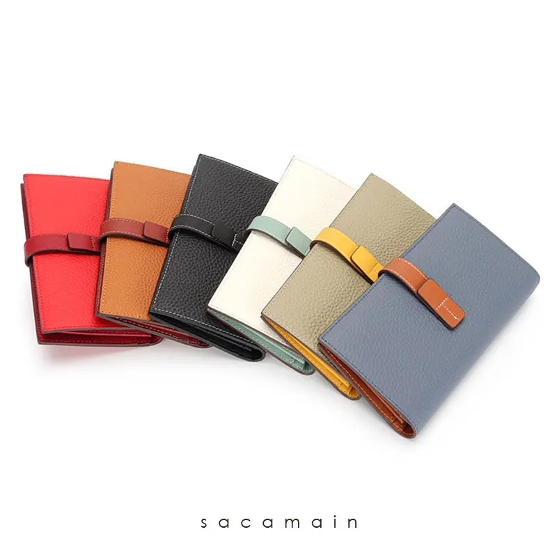 

Women's Long Wallet Real Genuine Leather Hasp Large Capacity Ladies Wallets Luxury Designer Purse Cow Leather Wallet for Women