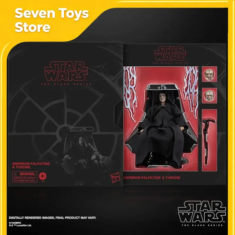 Фото Фигурка Emperor Palpatine & Throne Deluxe из серии Star Wars The Black Series, 6 дюймов, коллекционная игрушка, декор для комнаты, подарок на день рождения №1