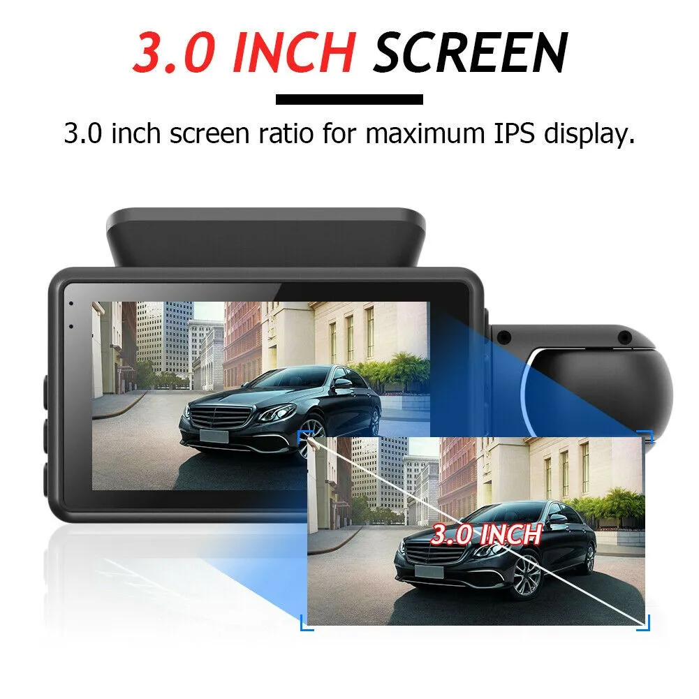 

1080P/30 Frames Dual Lens Car DVR Dash Cam Video Recorder G-Sensor 1080P Front And Inside Camera Recorder
