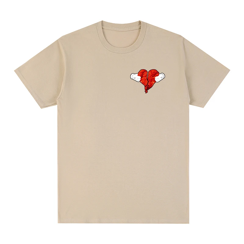 Kanye West Heart Hip Hop T-shirt Vintage Cotton Men T shirt New TEE TSHIRT Womens Tops Unisex