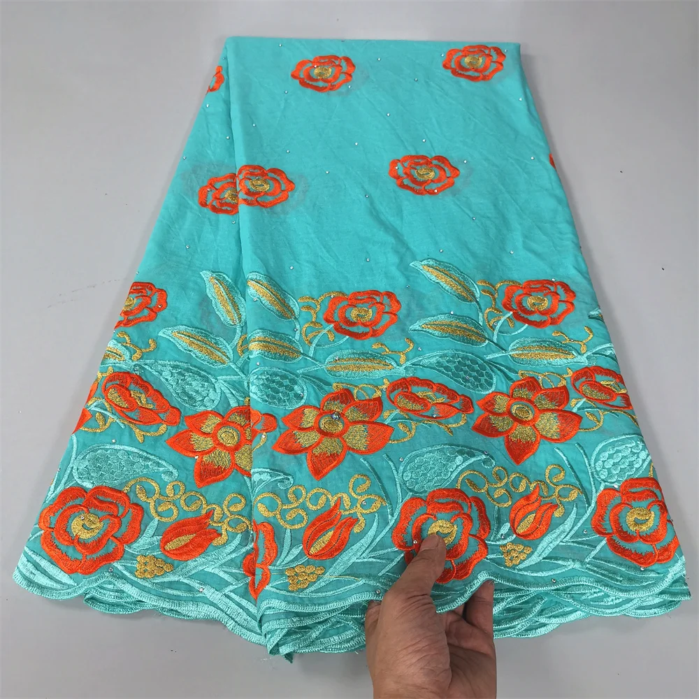 Швейцарская кружевная ткань 2023 красная африканская вышивка 100% хлопок