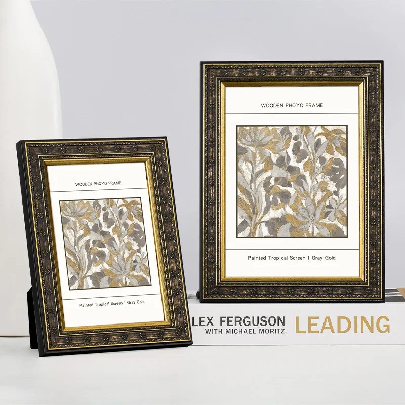 Светлая Роскошная американская ретро фоторамка из массива дерева 6 дюймов 7 10