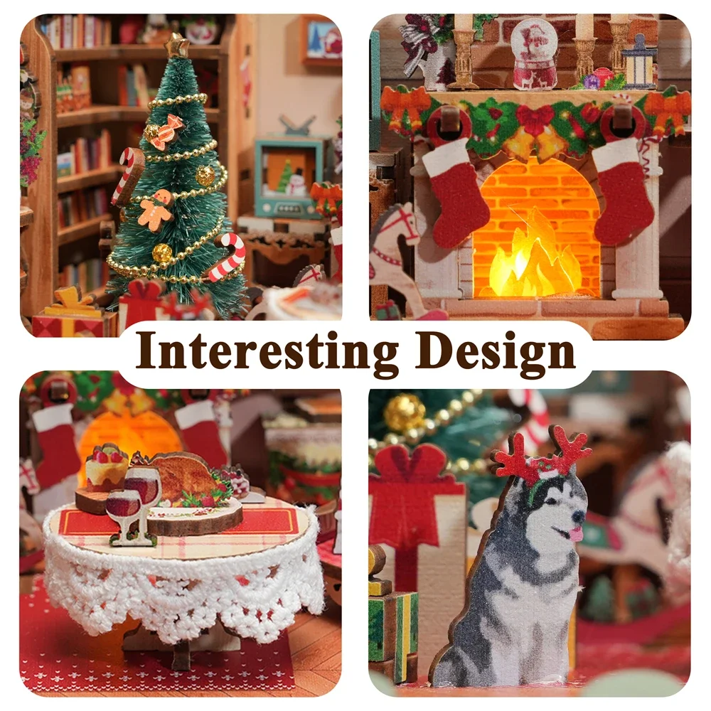 Tonecheer Рождественский коттедж звуковая машина детские рождественские игрушки