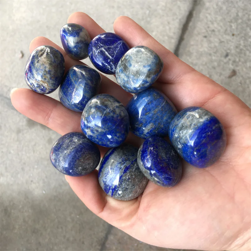 

Natural Gems Lapis Lazuli Tumbled Stones Polished Quartz Crystal Healing Reiki Gemstones Home Decoration