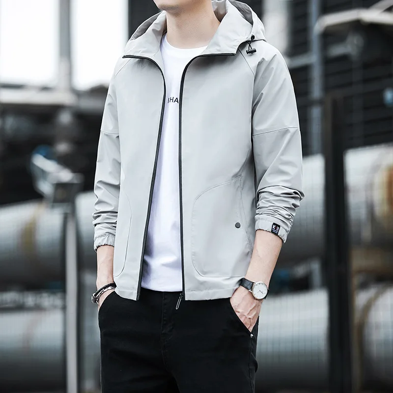 

Мужская демисезонная Повседневная куртка с капюшоном, 2022