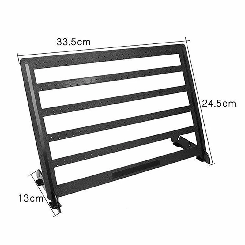3X Simple 240 Holes Jewelry Organizer Stand Black Plastic Earring Holder Fashion Earrings Display Rack Jewelry Rack