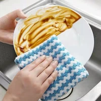 20pcs kitchen utensils cloth wood fibre non stick non linting cleaning towel absorbent thickened table wipe table clean gadgets