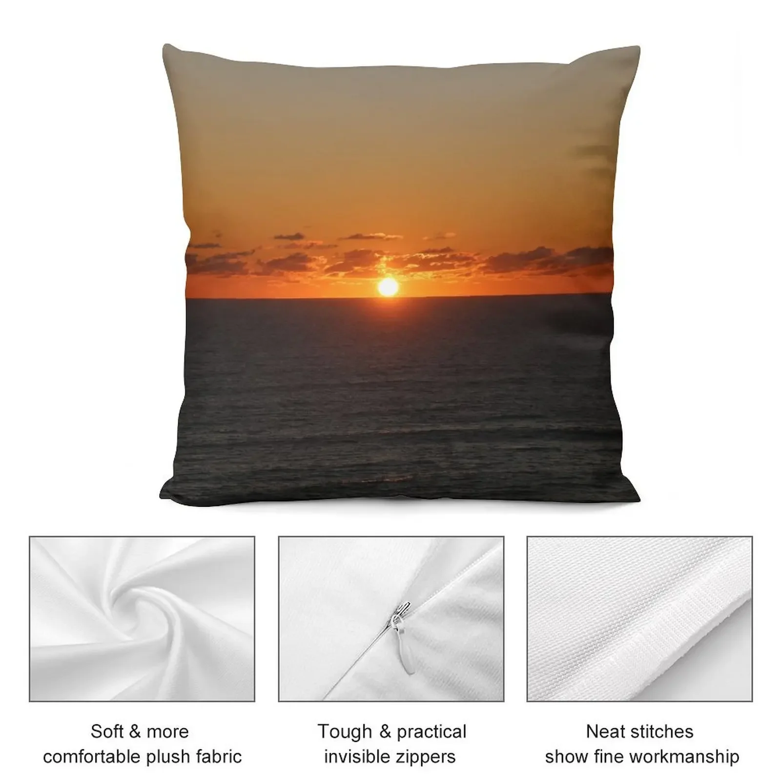 Закат в Бейли Пляж Североленд Новая Зеландия Декоративная подушка Декоративные