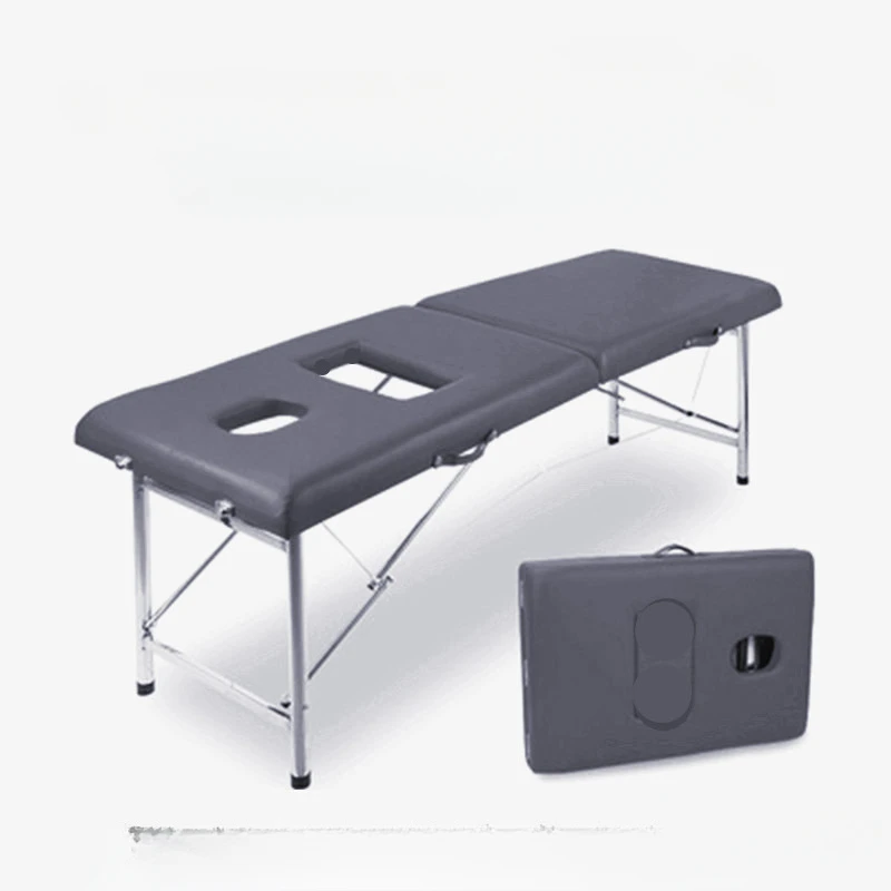 

Portable Beauty Folding Bed Spa Tattoo Cosmetic Massage Full Body Recliner Lettino Massaggio Salon Furniture WZ50MB