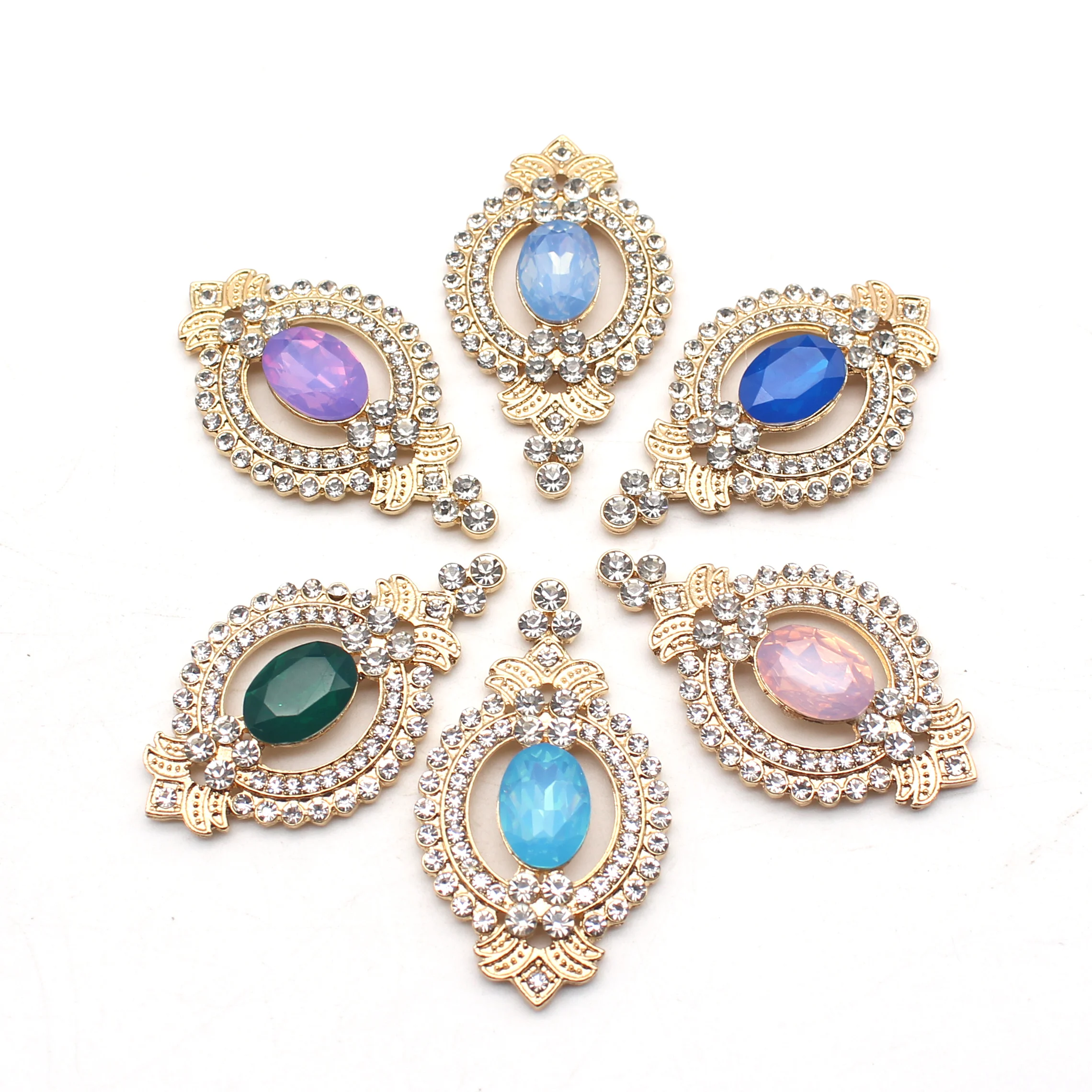 

Новинка, изысканные пуговицы из сплава 28*48 мм, 5 шт., свадебное украшение «сделай сам», плоская задняя сторона для одежды, скрапбукинга, рукод...