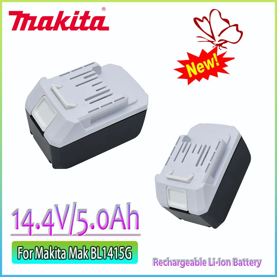 

Makita 14.4V 5.0AH Original Rechargeable Li-Ion Battery For Makita Mak BL1413G BL1460G DC18WA UH480D UH520D UM165D UR140D DMR106