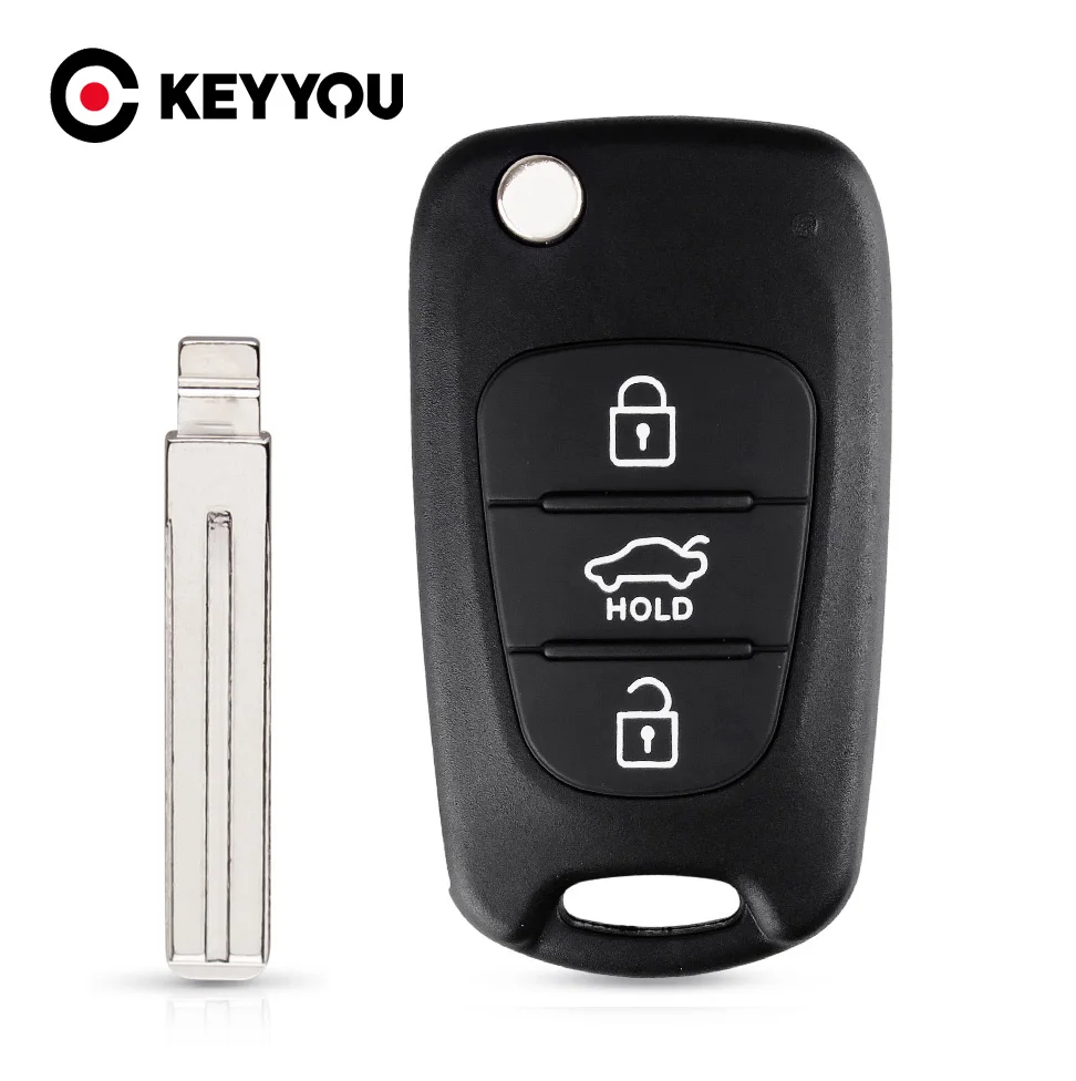

Раскладной чехол KEYYOU для автомобильного ключа-пульта с 3 кнопками для Hyundai