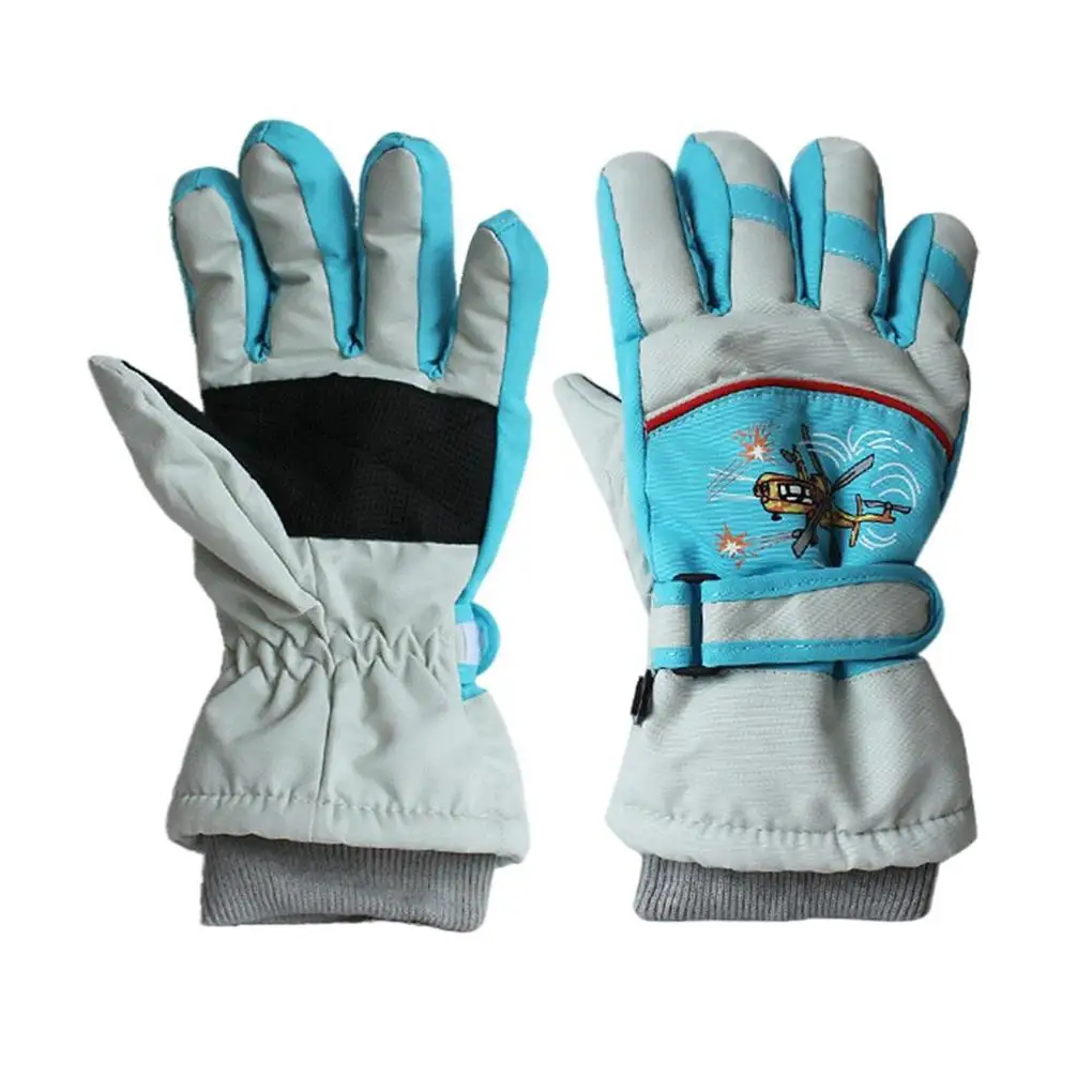 

1 Pair Aircraft Gloves Children Boys Girls Warm Windproof Ski Kids Breathable Hand Warmer Thick Snow Mittens for