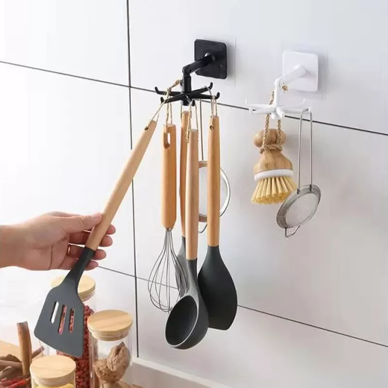

Kitchen Hook Multi-Purpose Hooks 360 Degrees Rotated Rotatable Rack For Organizer and Storage Spoon Hanger Accessories