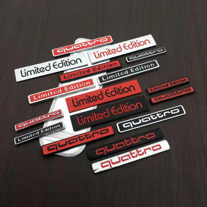 

Подходит для модифицированных автомобильных задних наклеек A4L A6LQ5 quattro, ограниченная серия, металлические автомобильные наклейки