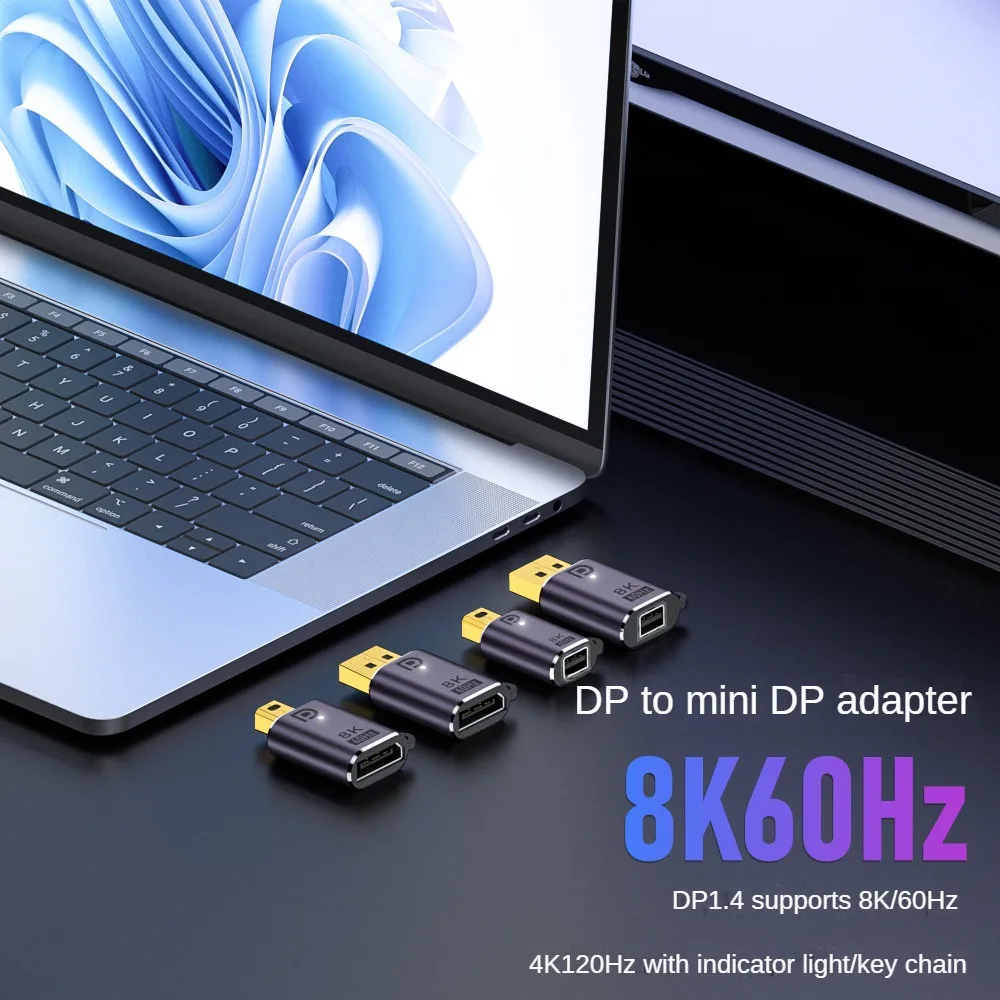 

Dp Male-to-female Mini Converter Portable Displayport Adapter 60hz 32gbps Cable Extender Computer Accessories 8k Mini Adapter