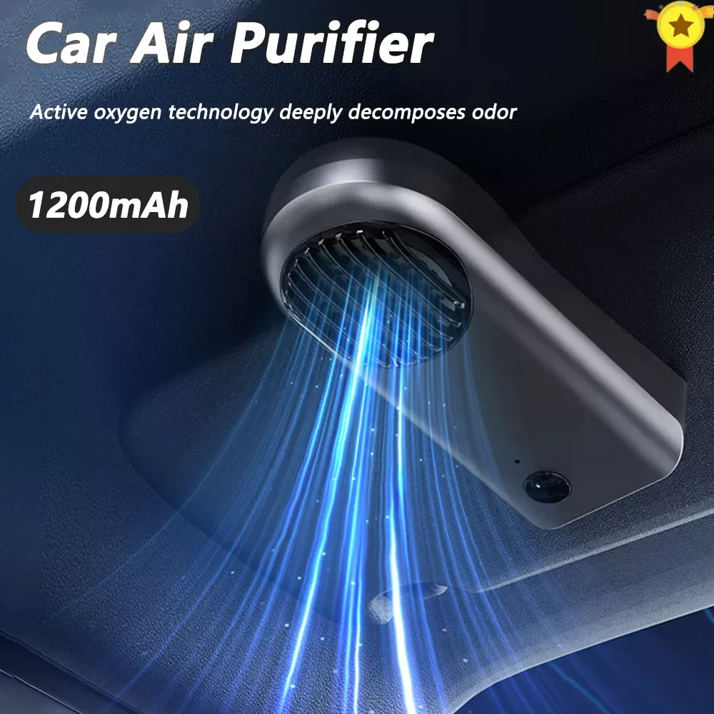 

Air Purifier for Home Car Interior Ozone Deodorizer USB Rechargeable Formaldehyde Smoke Odor Remover Portable Purifier