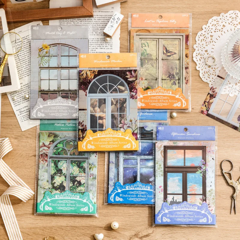 

20 листов, декоративные бумажные коллажи в стиле ретро