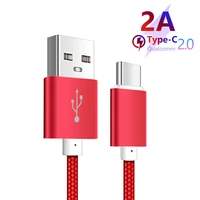 27cm 1m 2m 3m nylon braided micro usb type c 2a cable charging mobile phone fast charging data usb cable for android smart phone