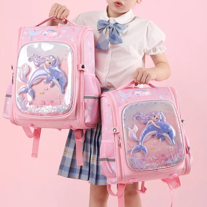 Primary Girls Mermaid Boys Dinosaur Cartoon Schoolbags New 3D Children Students Large Capacity Fashion Backpacks Hot
