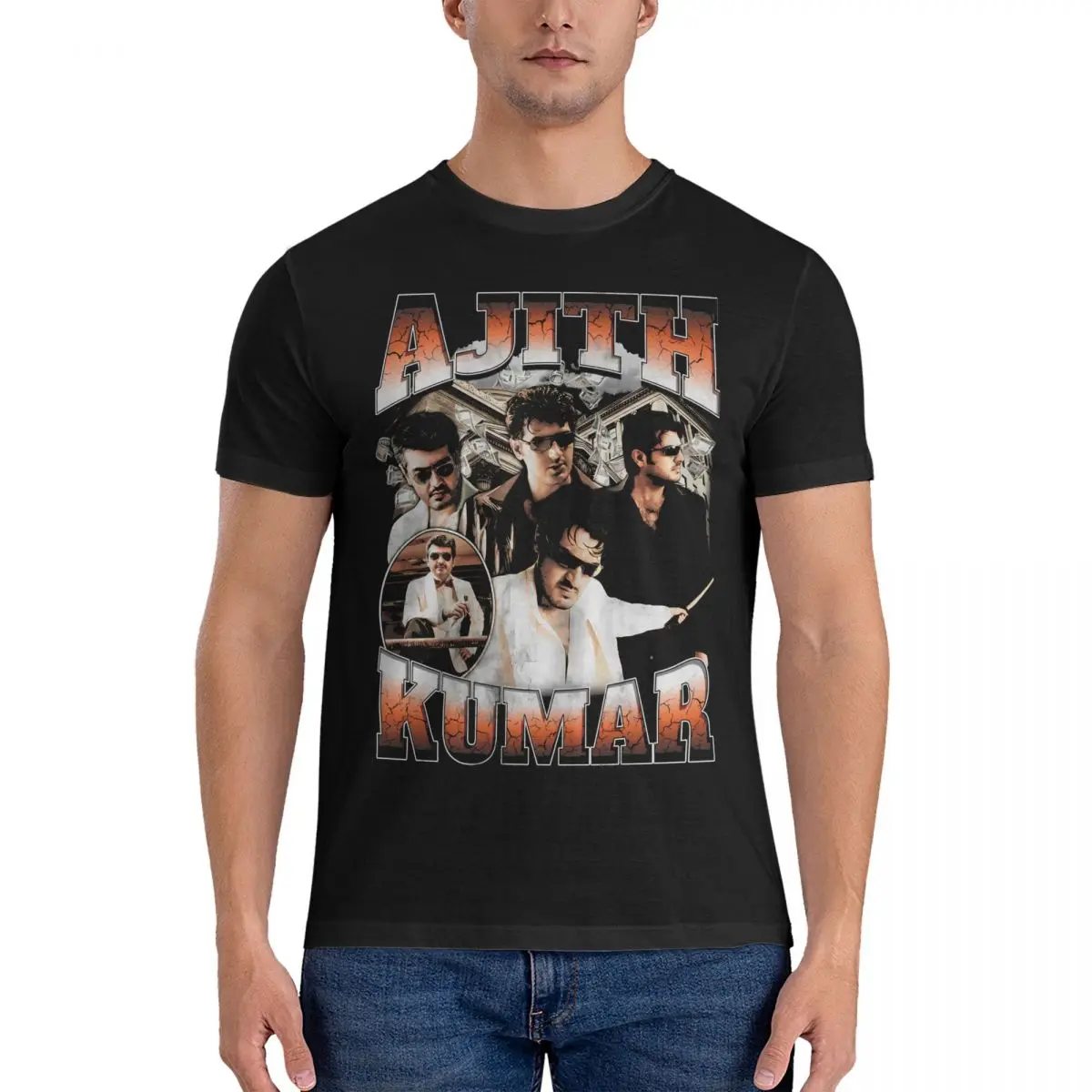 Футболка Ajith мужская с круглым вырезом забавная тенниска из 100% хлопка майка