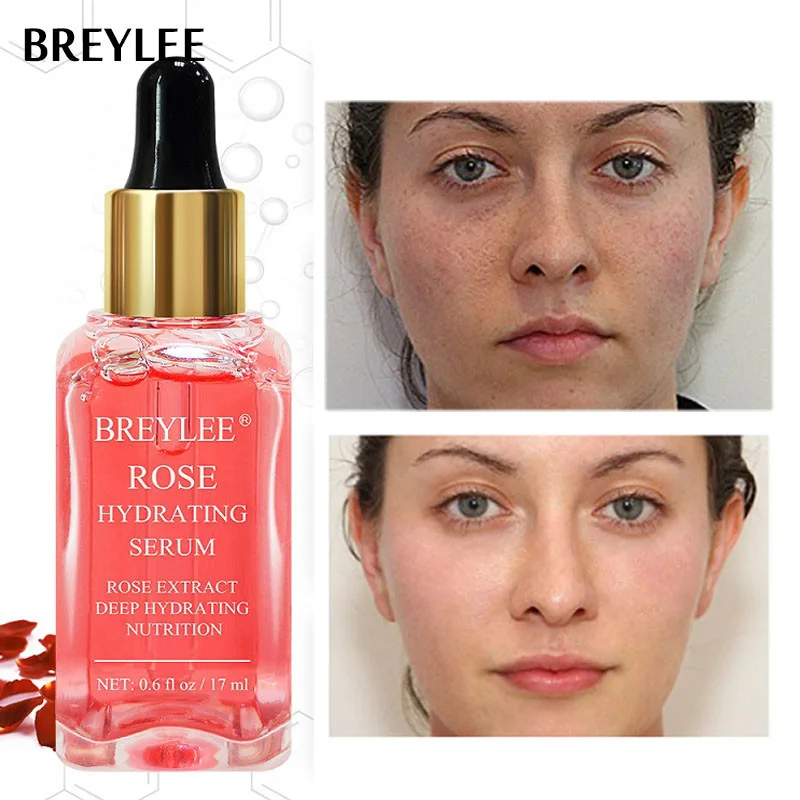 

BREYLEE Rose Hydrating Serum Deep Nourishing Moisturizing Facial Essence Improve Dry Dull Skin Whitening Soothing Anti-Aging