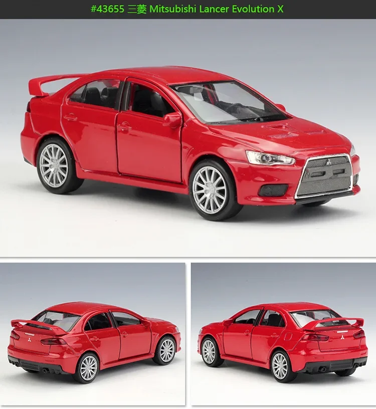 Welly 1:36 Mitsubishi Lancer Evolution X игрушки из сплава с откатным механизмом модель автомобиля