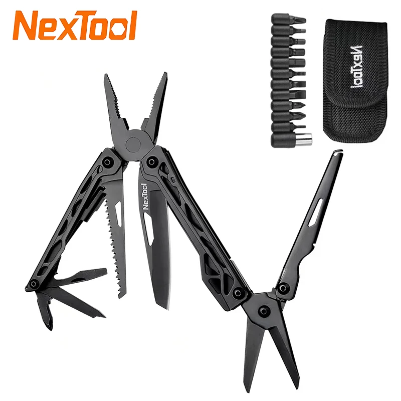 

Многофункциональные инструменты NexTool Black Knight 11 в 1 для кемпинга нож для выживания на природе Складные плоскогубцы ножницы ручной Мультитул набор инструментов