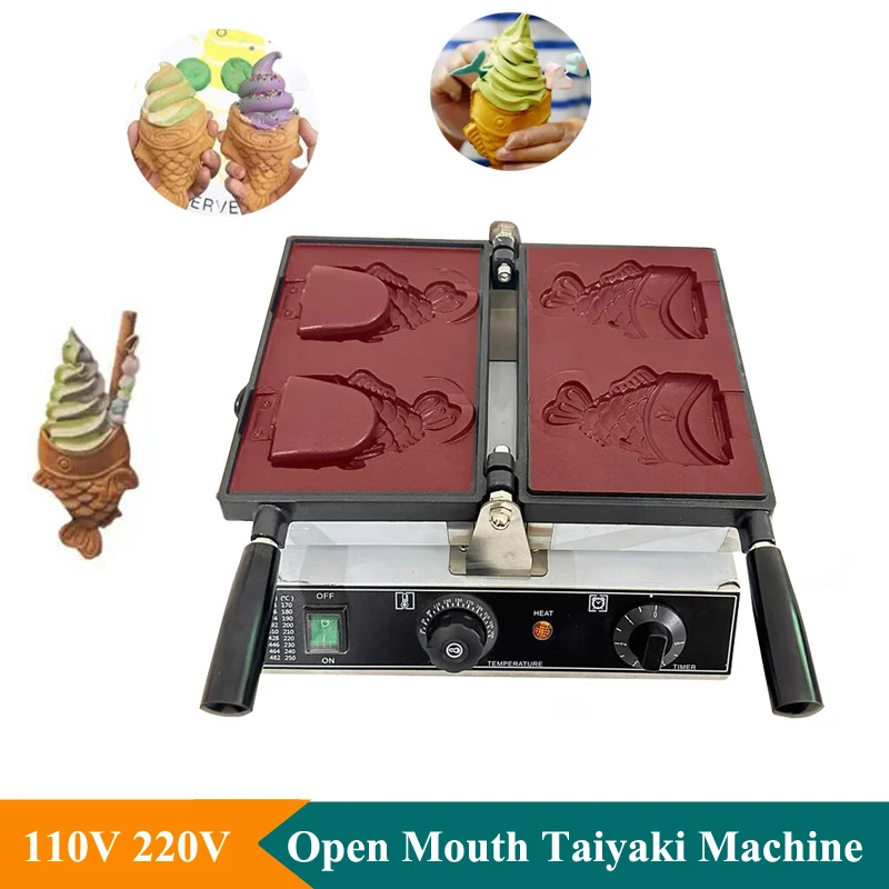 Японская машина для выпечки рыбьего торта вафельная коммерческая Корейская