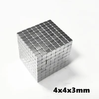 101000pcslot n35 rectangular magnet 4x4x3 mm magnet 4mm x 4mm x 3mm super strong cube rare earth magnets 443