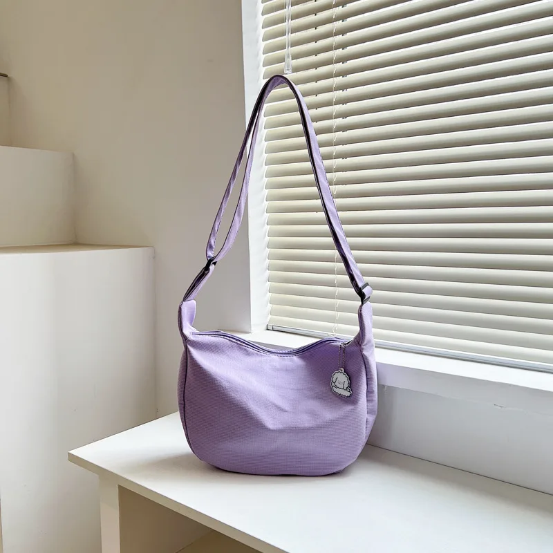 

Canvas Casual Teenage School Bag Large Capacity New Women Shoulder Bag Colorful Aesthetic Bag