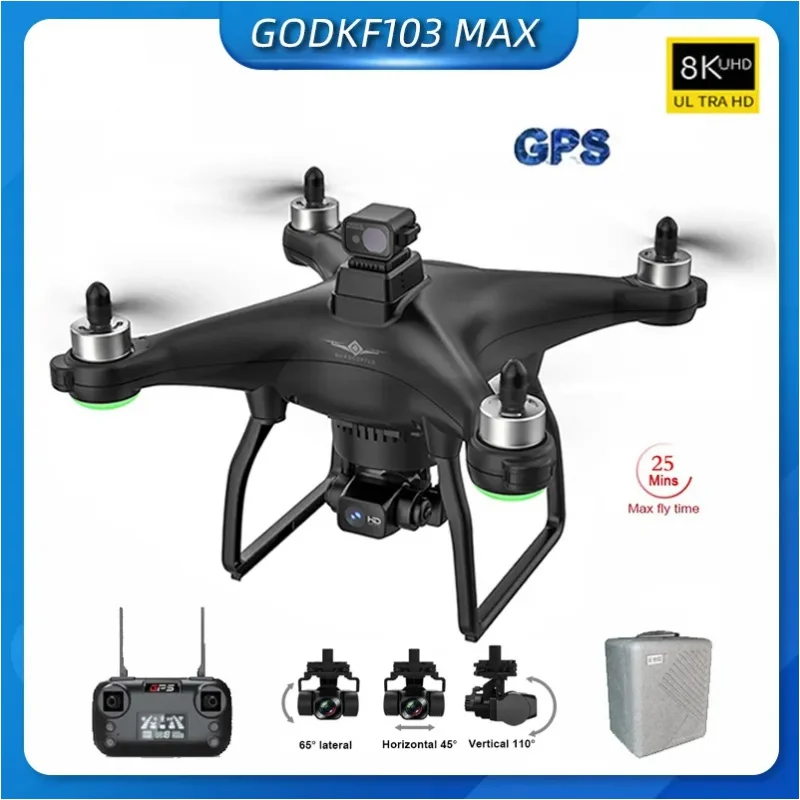 

2023 New KF103 Obstacle Avoidance Drone 4k Profesional 8K HD Camera 3-Axis Gimbal Anti-Shake Photography Brushless RC Aircraft