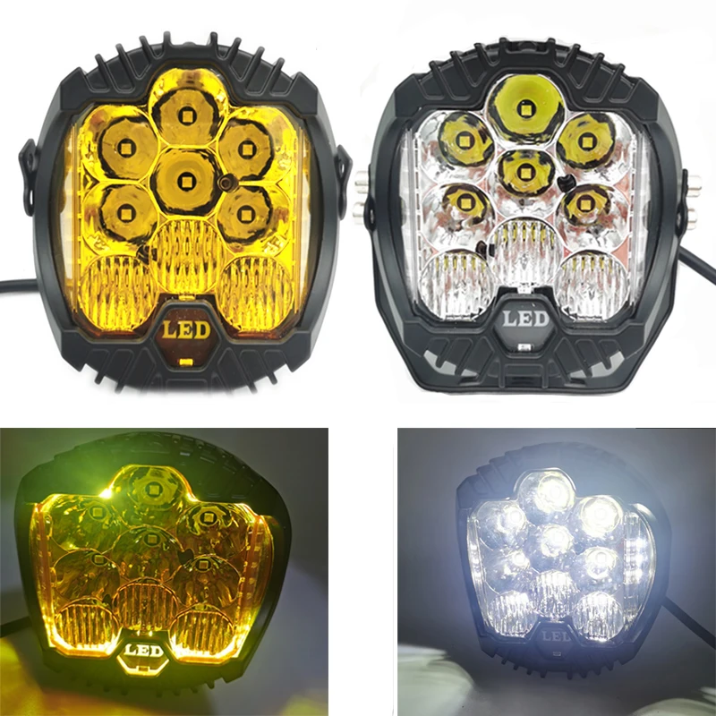 

7 Inch 60W LED Work Light Pods Spot Flood Combo Driving Fog Lamp for Truck Car SUV Offroad 4WD LED Car Headlight