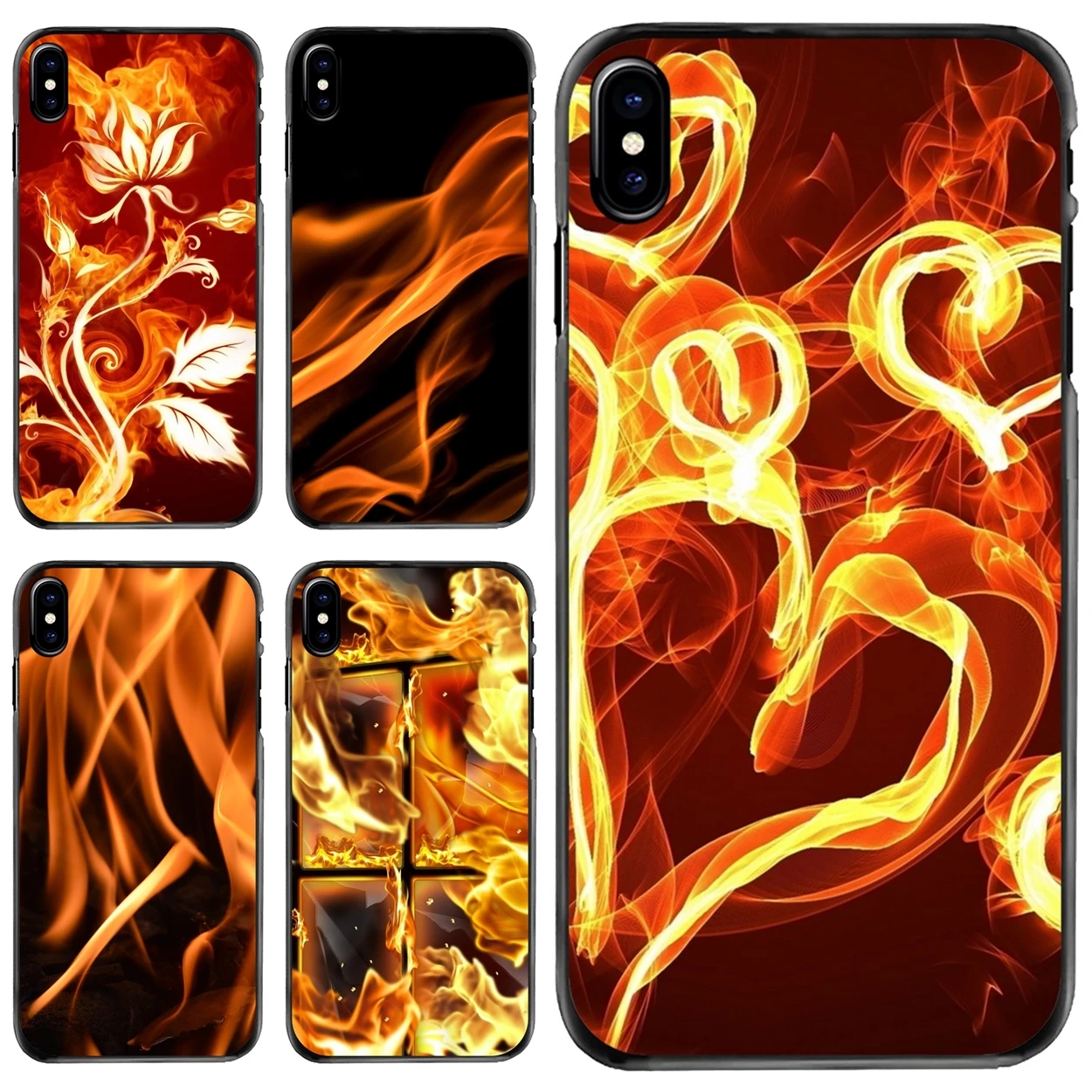 

Abstract Fire Print Hard Phone Cover Case For Apple iPhone 11 12 13 14 Pro MAX Mini 5 5S SE 6 6S 7 8 Plus 10 X XR XS