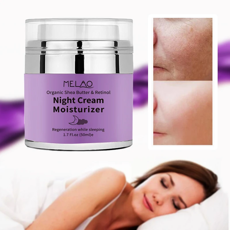 

Night Cream Organic Retinol Moisturizer Nourishing Facial Care Lotion Hyaluronic Anti-Wrinkle 50g