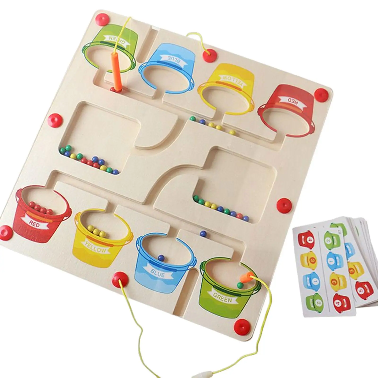 

Color Sorting Counting Board Wooden Board Puzzles Travel Toys Kids Color Sorting Maze for Boys Children Toddlers Birthday Gifts
