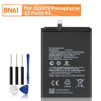 battery replacement bn61 for xiaomi pocophone x3 poco x3 replacement phone battery 6000mah with free tools