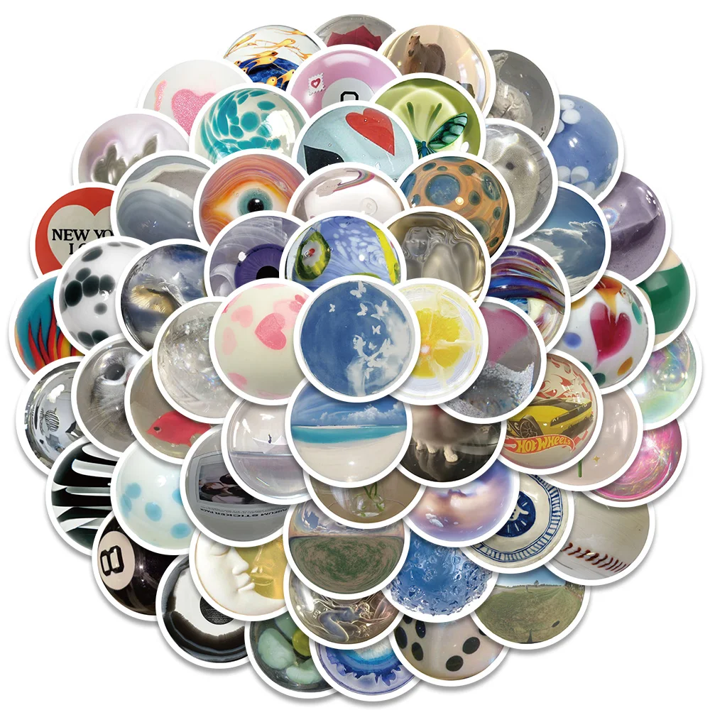 

10/60pcs Vinyl Laptop Decals Ins Style Glass Beads Stickers For Luggage Guitar Phone Diary Waterproof Graffiti Kids Toy