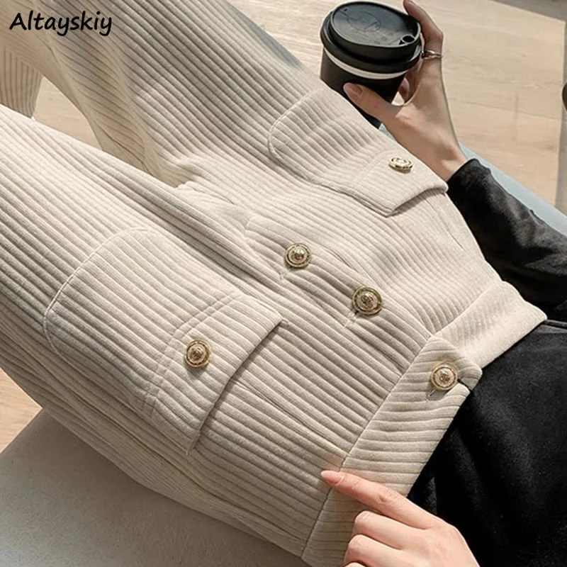 

Corduroy Mopping Pants Women Autumn Clothing Ropa Casual Vintage Trousers Baggy Wide Leg Pantalones De Mujer All-match New Chic